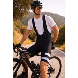 OLE Black Bicycle Cycling Bib Shorts Top  Mens Size Medium